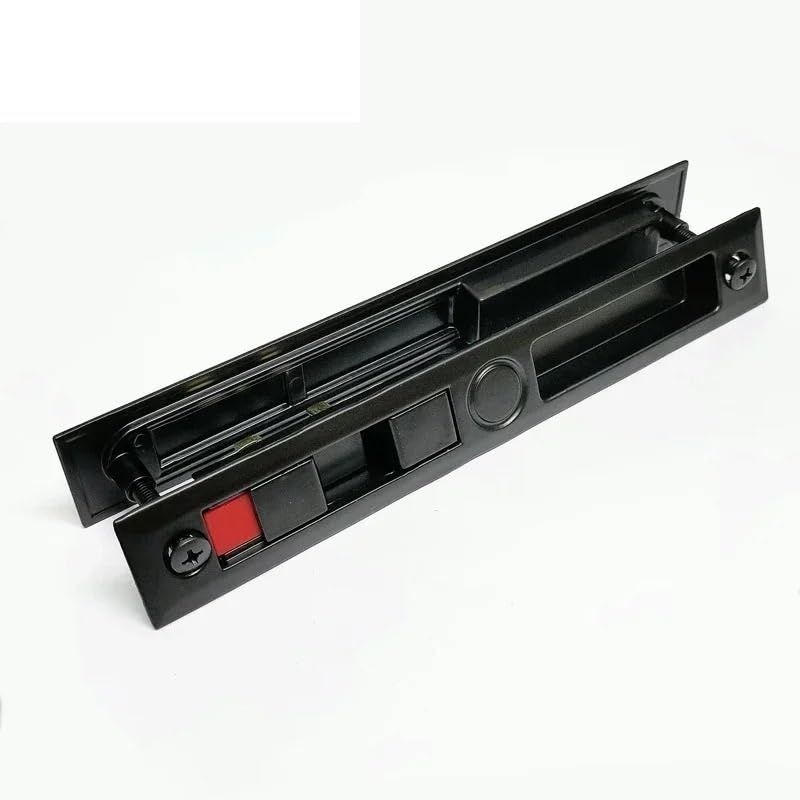 Serrure de porte coulissante noire loquet de meubles sans clé pour intérieur