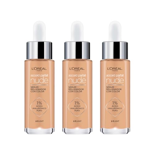 L'Oréal Paris Pack de 3, Sérum Accord Parfait con color, Cubre, Uso Diario