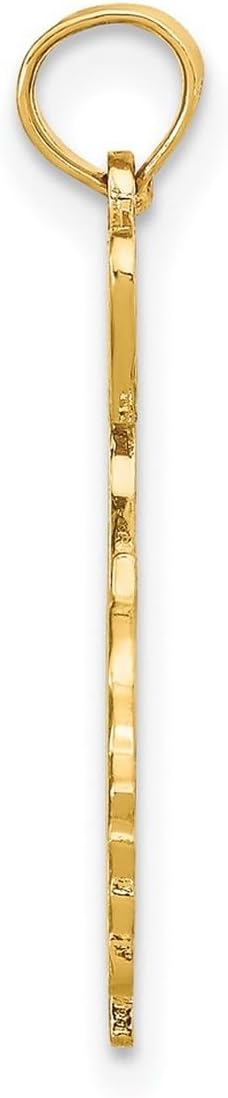 JewelryWeb 10k Gold Solid Georgia State Pendant Necklace Pendant for Women - Image 3