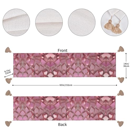 Chemin de table paillettes or rose sans reflets agressifs pour table basse et repas - 5