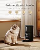 Faroro Automatic Cat Feeder, 4L Cat Feeder Automatic with Timer, Portion Control & 10s Voice Recording, 1-6 Meals for Cats & Small Dogs (Black) - Image 2