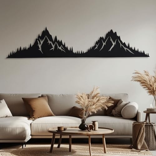 Décoration murale métal moderne salon grand format horizontal blanc 150cm - 2