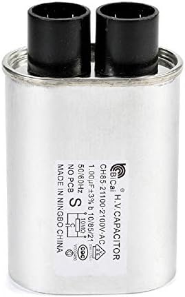 BlueNatHxRPR 1.00 uF MFD Universal Microwave Capacitor Compatible for GE Samsung LG Media Hair Amana Kenmore Mayta and Whirlpool