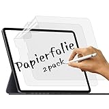 2PCS Papier Displayschutzfolie für iPad Pro 12,9 Zoll (6./5./4./3. Generation, 2022-2018),Matte Schutzfolie Papierfolie Schreibfolie Displayschutz Feel Like Paper zum Zeichnen, Schreibe und Notizen