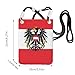 Austrian Coat of Arms Eagle Flag Crossbody Bags for Women, Lightweight Cell Phone Purse with Adjustable Strap, Casual Belt Bag 8x6 Inch for Travel and Shopping