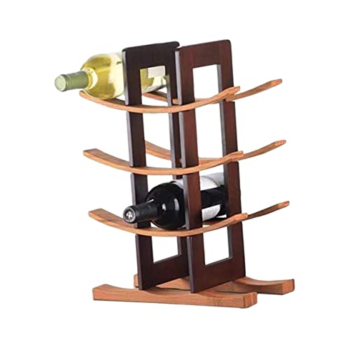 Soporte de botellas de vino de plástico color café miniatura 1