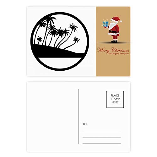 Cartes postales noires de plage en noix de coco pour écrire vos vacances