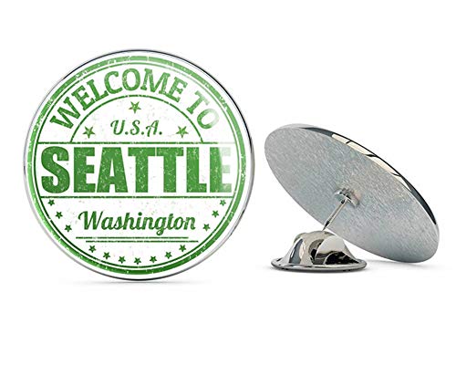 Seattle Washington USA Round Metal 0.75