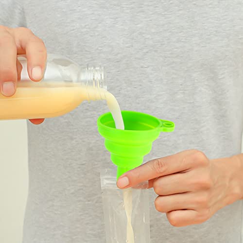 Image of LOMIMOS 160PCS Disposable Ice Popsicle Mold Bags,BPA Free Freezer Tubes With Zip Lock Seal Funnel for Healthy Snack Yogurt Stick Juice Fruit Smoothies Ice Candy Pops Family Party(11 inchx2.2 inch)