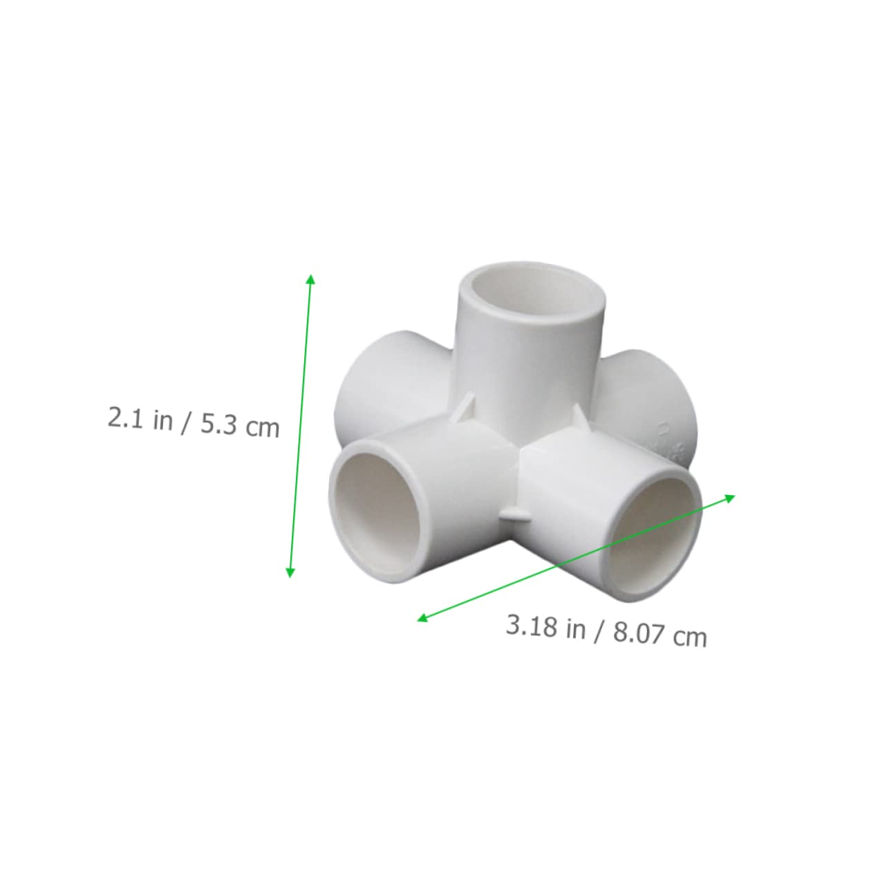 Raccordo Angolare Pvc a 5 Vie 90 Gradi, 12 Pezzi