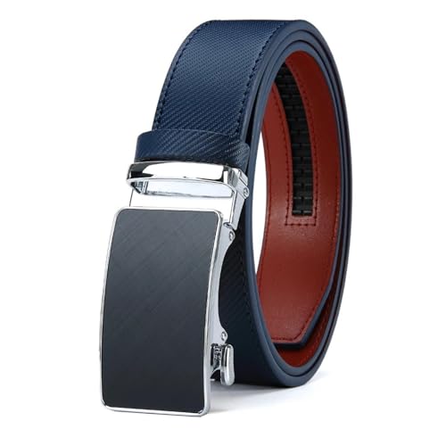 Ceinture en cuir de luxe pour homme avec boucle automatique élégante en alliage