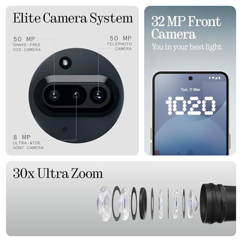 Nothing Phone (3a) 128 GB - Handy mit Essential Space, 50-MP-Hauptkamera, 32-MP-Frontkamera, 30-facher Ultra-Zoom, 8 GB RAM, Langer Akkulaufzeit und 6,77 Zoll Flexibles FHD+ AMOLED-Display - Schwarz – Bild 6