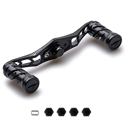 HEIGHTEN 95mm ���[�� �n���h�� �V�}�m(SHIMANO) �_�C��(DAIWA) �A�u(Abu) �ʗp �x�C�g���[�� �p Spider Series (95mm, �u���b�N(�n���h��)���u���b�N(�m�u)) (HT04901)