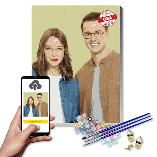 Image of Custom Paint by Numbers kit for Adults - Personalized Paint by Numbersfor Beginner Customized DlY Paint byNumbers from Photo Oil Painting on Canvas Home Wall Decor Special Handmade Gift (F:20×24 in)