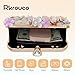 Rkrouco Women's Floral Evening Clutch Bag - Colorful Flower Handbag with Metal Rhinestones