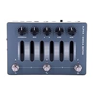 5 distortion modes and 5 compression modes can be mixed and matched to perfection Both effects can be bypassed independently to fit any sound or style Selectable cab sim with 5 IRs lets you go completely cab-less through headphone, XLR, and stereo li...