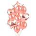 Produktbild Kineca 14pcs Rose Gold Stern-Herz-Folien-Ballone Air Hochzeit Dekoration Helium Latex-Ballon Happy Birthday Party Kind-Baby-Dusche
