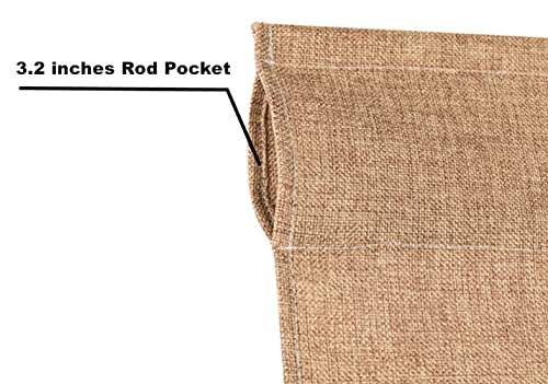 2 Pack Burlap Window Valances Farmhouse Design Window Treatment Lined Decor Curtains Rod Pocket Valances For Kitchen/Living Room 16" X 56" (Brown) #TOP3