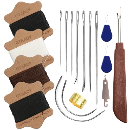 Kit profesional de costura con hilos encerados - 4 carretes miniatura 1