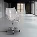 MOMMA HOME Silla de Oficina - Modelo Studio - Color Tranparente/Plata -...