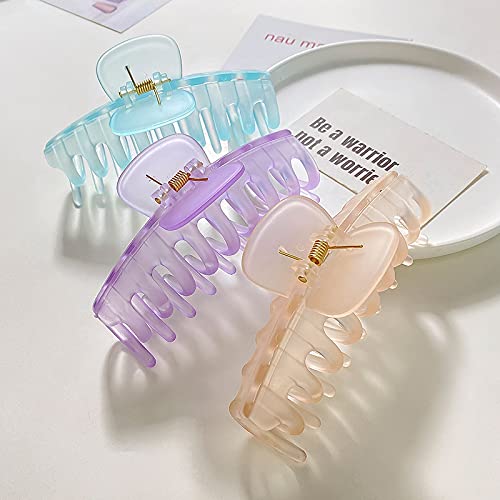 TODEROY Large Hair Claw Clips for Women, Strong Hold Big Banana Claw Hair Clips for Thick Thin Hair, Fashion Jaw Hair Styling Accessories for Women Girls 6 Packs…