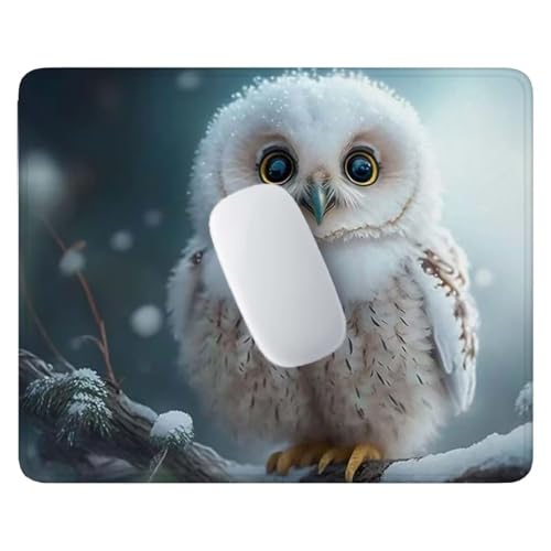 Tapis de Souris, La Chouette Tapis de Souris Gamer Mousepad de Bureau 34x28 cm Base en Caoutchouc Antidérapante étanche Lavable la Vitesse et la précision...