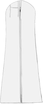 Xiaokeis Dress Garment Bag, Dirt-Proof Suit Protector Cover Bag with Zipper for Long Dresses, Wedding Dress Garment Bag, Clear Garment Bags for Long Bridal Gown Dress StorageSize160 cm