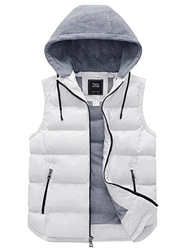 Image of ZSHOW Men's Puffer Vest Removable Hooded Vest Outdoor Winter Vest