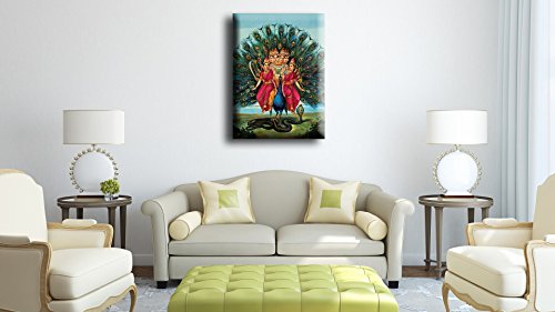 Image of Tallenge - Murugan - Raja Ravi Varma Mythology Collection - Small Poster Paper (12 x 18 inches)