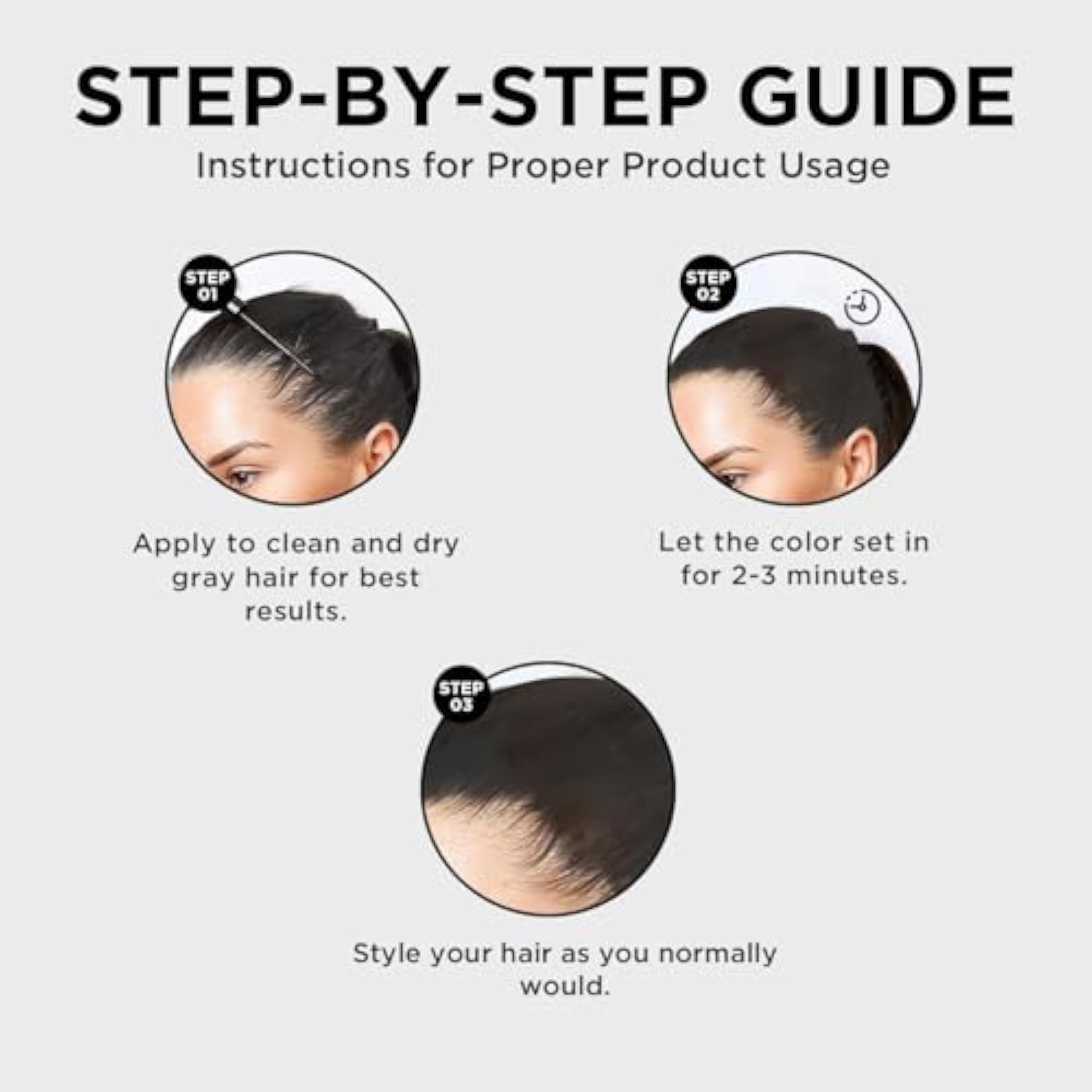 Quick Cover-Up Hair Comb Stick for Grey Roots, Waterproof
