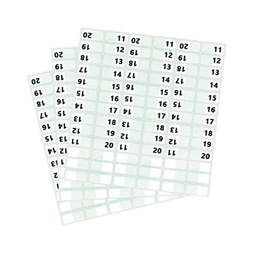 Redi-Tag Legal Index Tabs, Preprinted Numeric: 11 To 20, 1/12-Cut, White, 0.44" Wide, 104/Pack #TOP1