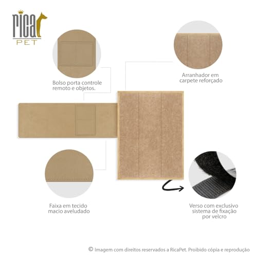 Protetor De Sofá E Arranhador Para Gatos Par - C/suporte