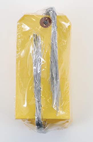 SmartSign (Pack of 100) 5.75 x 2.875 inch “Cylinder Status - Empty, in Service, Full” 3-Part Perforated Tags with Pre-Attached Wires, 13 Point Cardstock, Black and Yellow