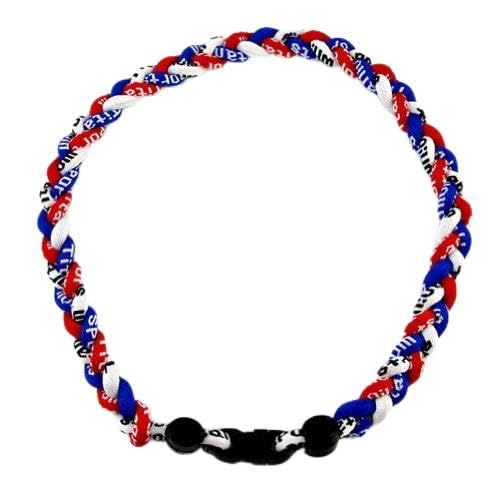 MapofBeauty 18 Inch Sport Three Colors Three Braided Rope Tornado Necklace