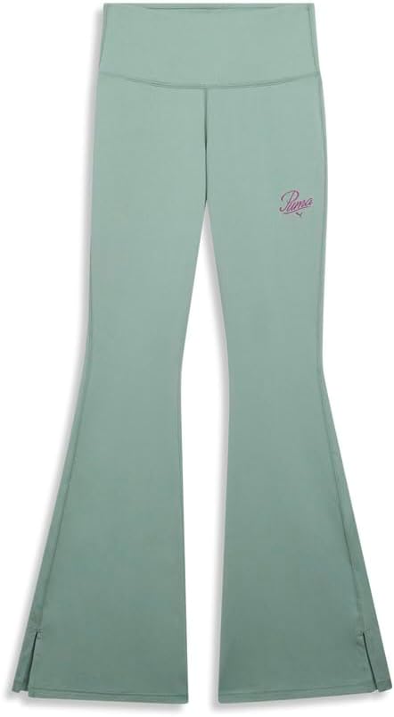 PUMA Womens Essentials Script Logo Flare Leggings Casual - Black