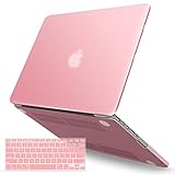 iBenzer - 2 in 1 Soft-Skin Smooth Finish Soft-Touch Plastic Hard Case Cover & Keyboard Cover for 15 inches Macbook Pro 15.6'' with Retina display NO CD-ROM, Pink MMP15R-PK+1