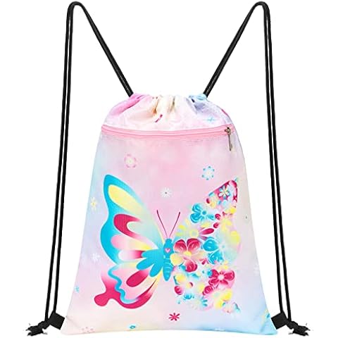 WAWSAM Butterfly Drawstring Backpack for Kids Cover