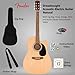 Fender FA Series Dreadnought Acoustic-Electric Guitar - Natural Bundle with Gig Bag, Strap, Strings, Picks, and Austin Bazaar Instructional DVD