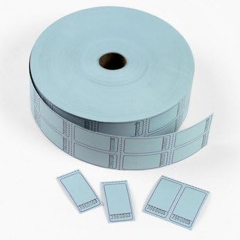 Blue Blank Double Roll Raffle Tickets - VBS Vacation Bible School Supplies/Decor - 2000 Sets