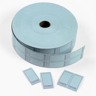 Fun Express - Blue Blank Double Roll Raffle Tickets - VBS Vacation Bible School Supplies/Decor - 2000 Sets