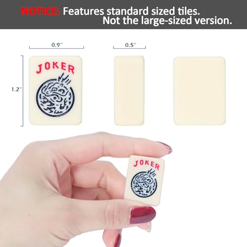 Juego de fichas American Mahjong con bolsa de transporte miniatura 3