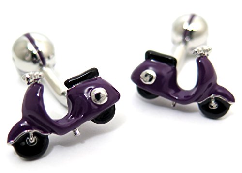 バベットワッサーマン(Babette Wasserman) レトロベスパ&ヘルメットカフス(パープル) (カフスボタン/カフリンクス)