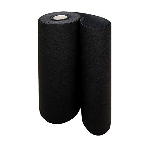 OLIVO.shop Passatoia per Eventi, Rotolo Tappeto, Matrimonio, Cerimonia, Feste, Moquette da Esterno, al Metro, Antiscivolo, Passerella ROMOQU (NERO, 1x5 MT)