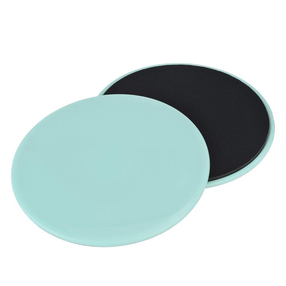2PCS Dischi Scorrevoli per Esercizi Fitness, Sliders per Addominali, Schiena, Fianchi e Gambe, Ideali per Allenamento a Casa, Palestra e Yoga (Verde Chiaro)