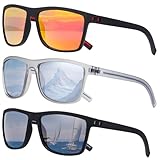 Risipu 3 pares de gafas de sol polarizadas para hombre, gafas de sol polarizadas para hombre con protección UV, gafas ligeras para conducir, pescar y jugar al golf (B - 256)