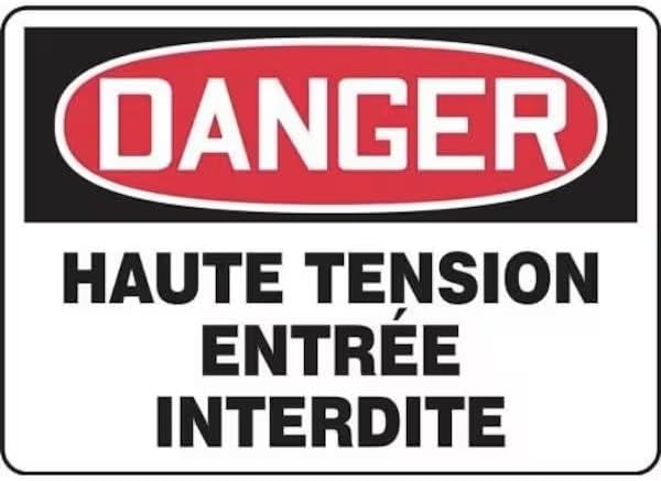 OSHA DANGER SAFETY SIGN HIGH, Mfr: FRMELC128XP-A