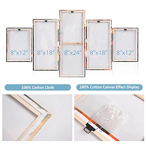 Neon effect Dodgers Sign With Los Angeles California B&#038;W Photography Poster (5-Panel Framed Canvas Printing Full Size: 60x100cm) Home Decor Man Cave Wall Art