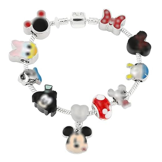 Niumowang Mickey pulseras, Pulseras Mickey Niña, Pulsera para Niños, Pulsera de Plata Ajustable, Pulsera para Mujeres, Decoraciones para Fiestas Infantiles, Para niñas, regalos creativos