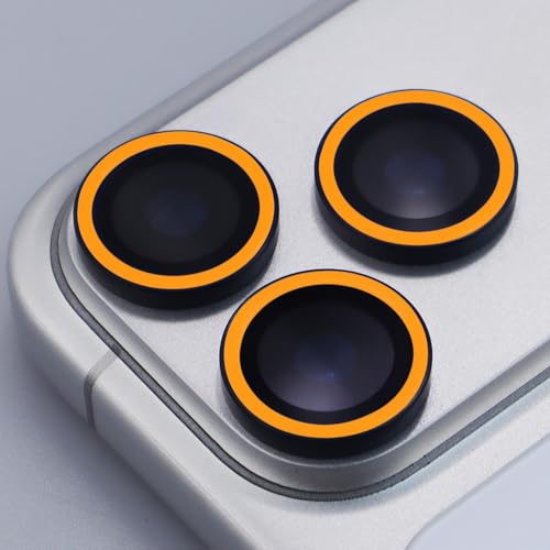 Protège objectif iPhone 17 Pro Max phosphorescent orange pour vos sorties nocturnes