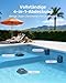 Gosvor (2026 Neu) Poolroboter Wand und Boden, Wasserlinie, Flachzone 4-in-1, Bis zu 200 Min. Laufzeit, Leichtgewicht 6,9 KG, 3μm Ultrafeiner Filter, Poolsuager Akku für Pools bis zu 200 m², Orange